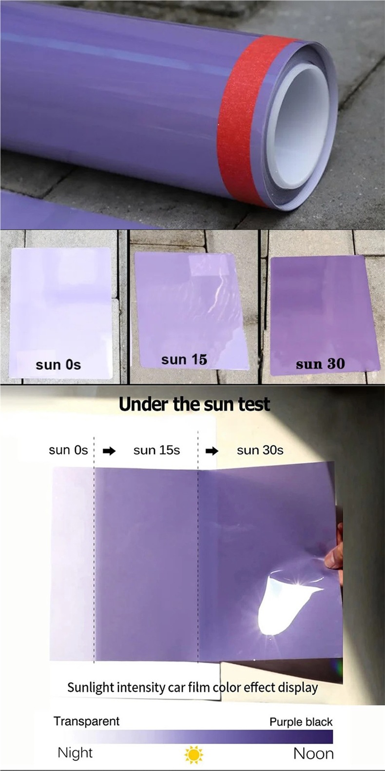 Car Imported Tpu Light Control Lamp Film Discoloration Headlight Blackening Taillight Discoloration Protective Film White to Purple Repair Scratches