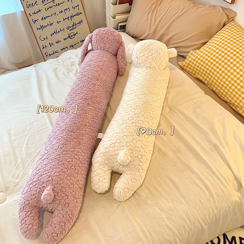 Long Cylindrical Pillow For Side Sleepers Large Backrest Cushion With Leg Clamping Feature Soft Plush Bed Pillow For Women_voghion.com