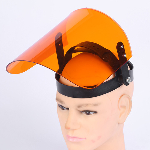 Cross-border exclusive head-mounted transparent small organic face mask, splash-proof, wind and sand-proof, dust-proof, oil splash-proof protective face mask