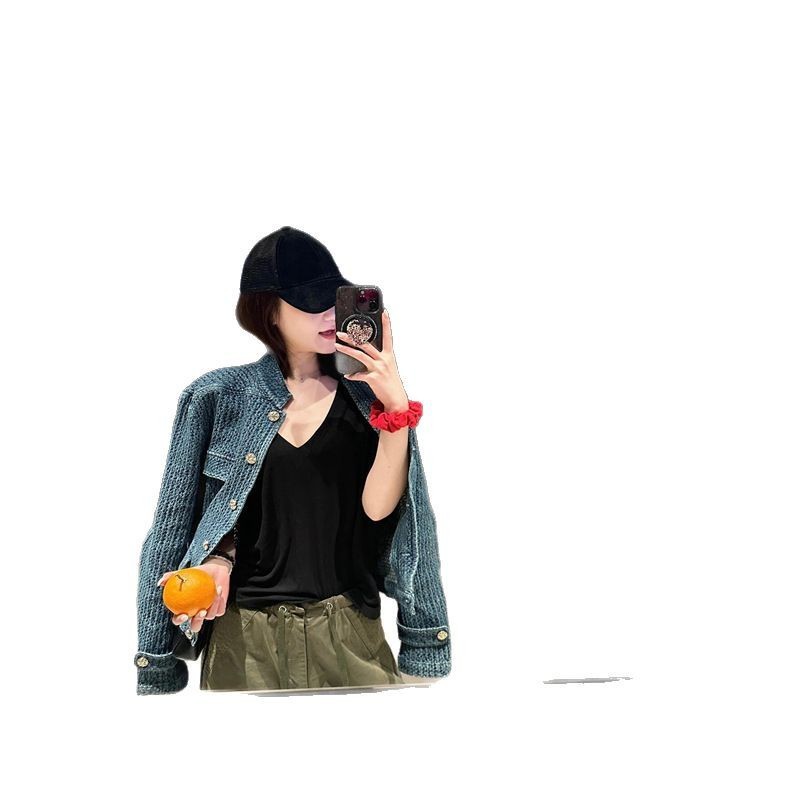 春季老钱风开春穿搭短款牛仔小香风女外套2025新款肌理感夹克春秋|undefined