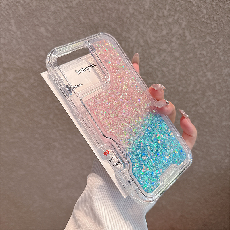 Funda para teléfono móvil tres en uno explosiva del sudeste asiático para IP16promax spot brillo epoxi TPU colorido PC