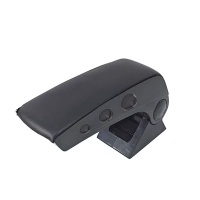 Armrest box Box, No Drilling Required, Universal Fit - black-side-panels-black-leather-car-armrest-box-can-be-rotated-90