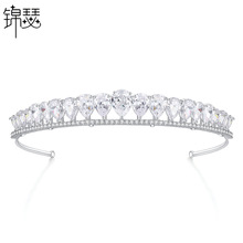 锦瑟 皇冠头饰新娘高级感时尚ins设计女士发饰婚礼礼服配饰代发