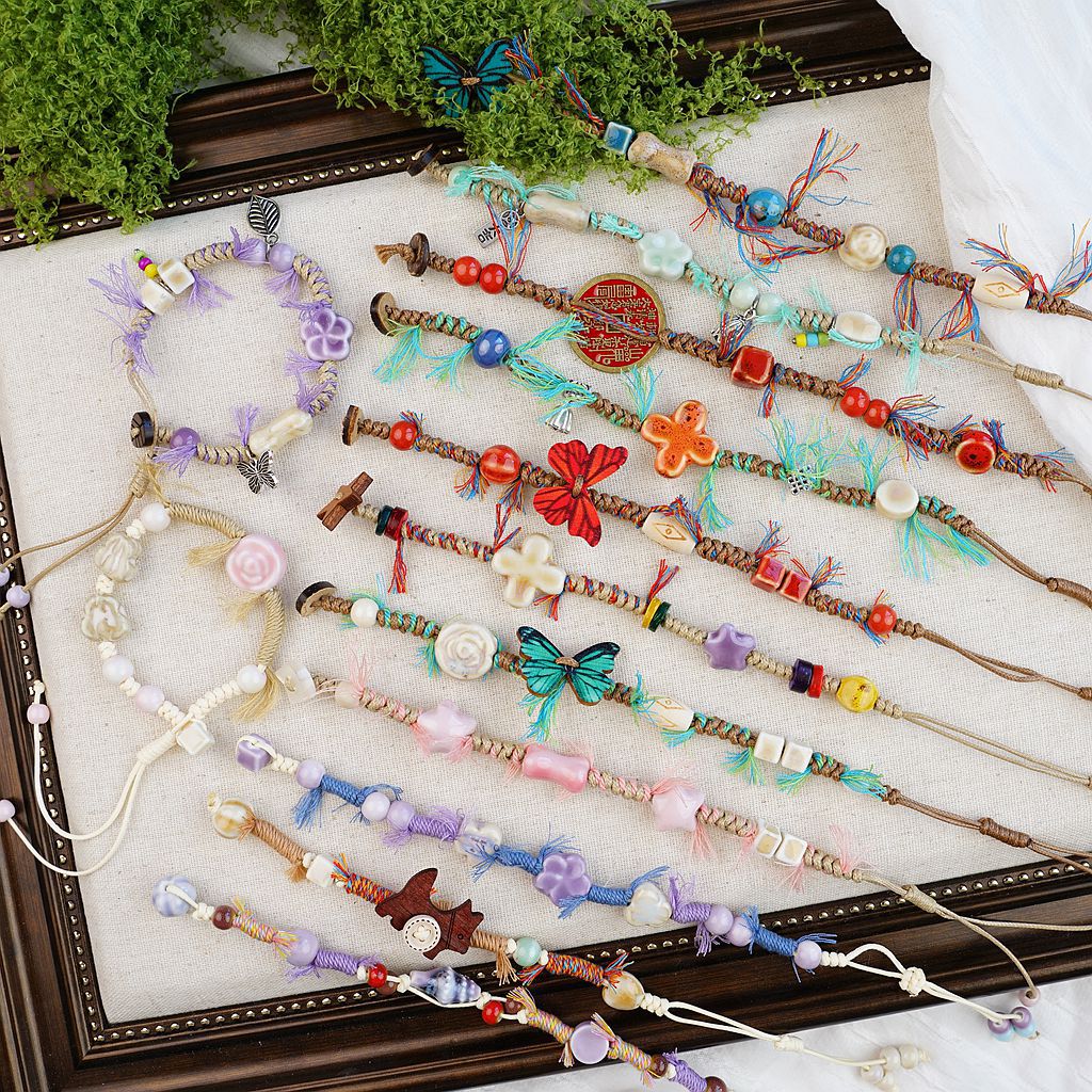 Jingdezhen Ceramics High-End Hot-Selling Transfer Safety Bracelets Mixed Batch Stall Small Commodities Jewelry Bracelets Wholesale