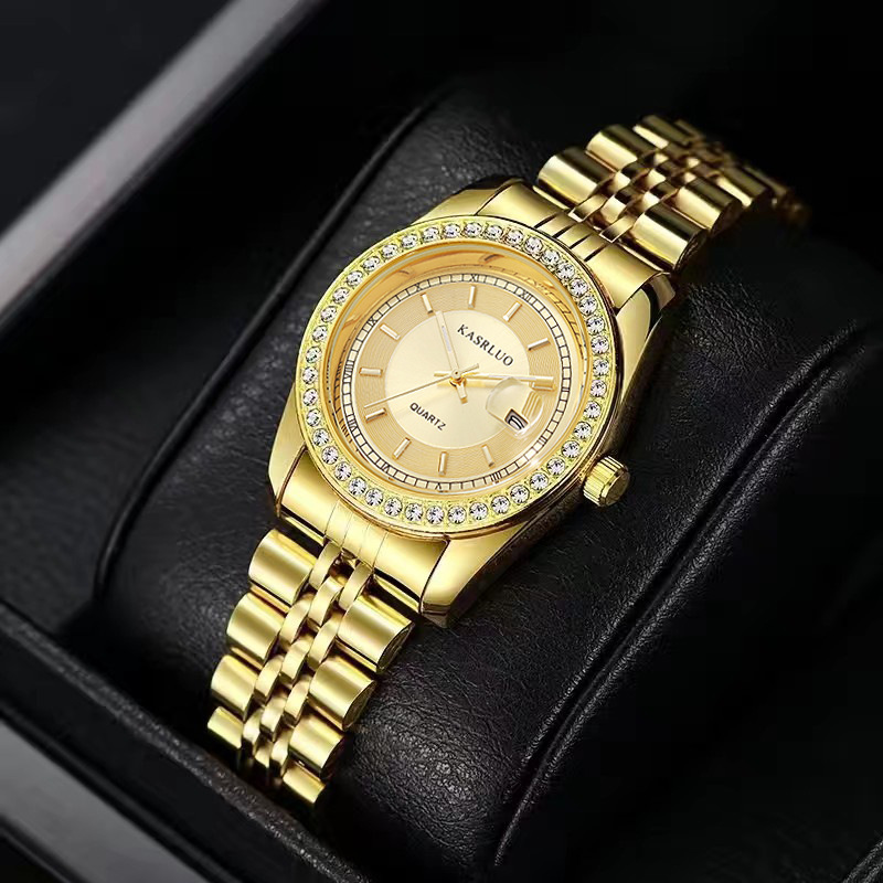 Women's Watch for Students, Trendy, High-End, Niche Fashion, Casual, Waterproof, Luminous, Large Dial, Quartz Watch, New Model with Calendar