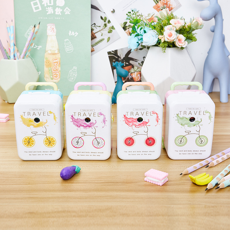 Sacapuntas de equipaje personalizado OEM, sacapuntas de regalo, sacapuntas de mano para estudiantes, sacapuntas autocebantes