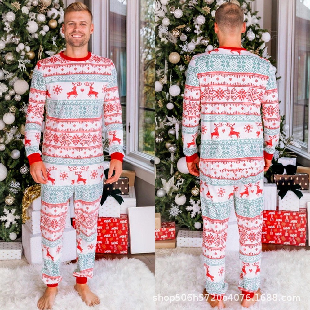 Amazon ebay2020 europeo y americano Navidad nuevo padre-niño desgaste casa traje Pijamas image 5