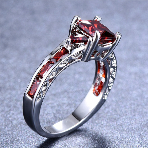 9g Weight Zircon Inlay Material Rings Classification 1 Piece Quantity Daily Occasion Simple Style Square Alloy Inlay Zircon Women's Rings