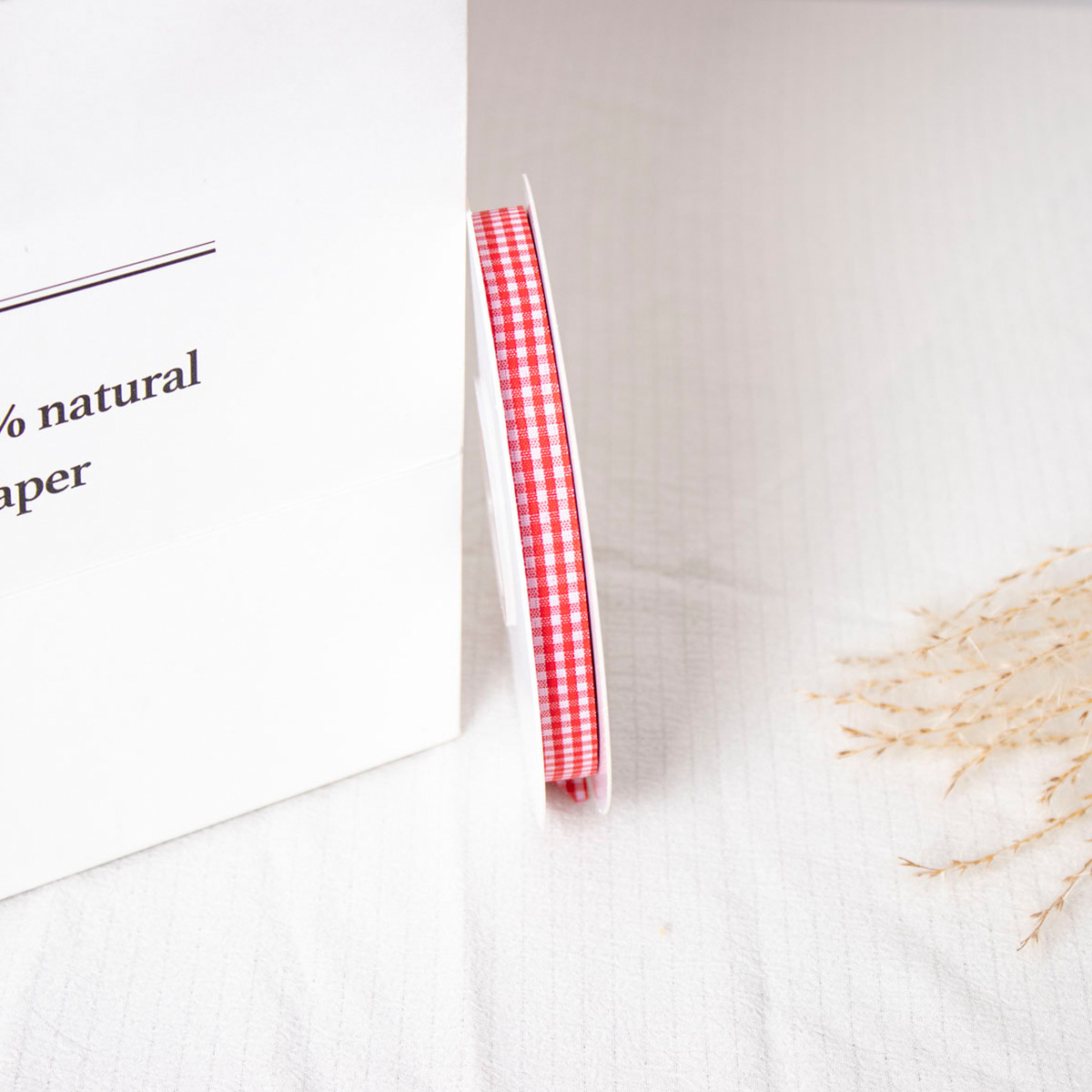 Doble cara cuadrícula cinta horneado embalaje cinta DIY adornos de cabello hechos a mano flores correa ramo correa material de decoración