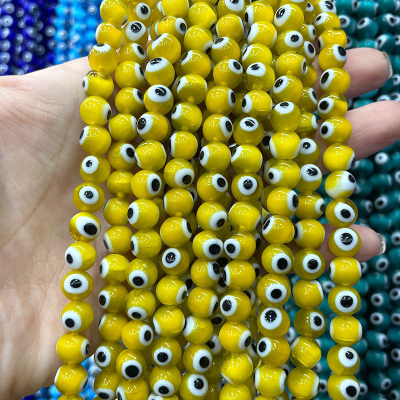 Cuentas de vidrio turcas con diseño de ojo turco, cuentas sueltas de colores, cuentas pequeñas, accesorios de joyería DIY, cuentas de vidrio image 18