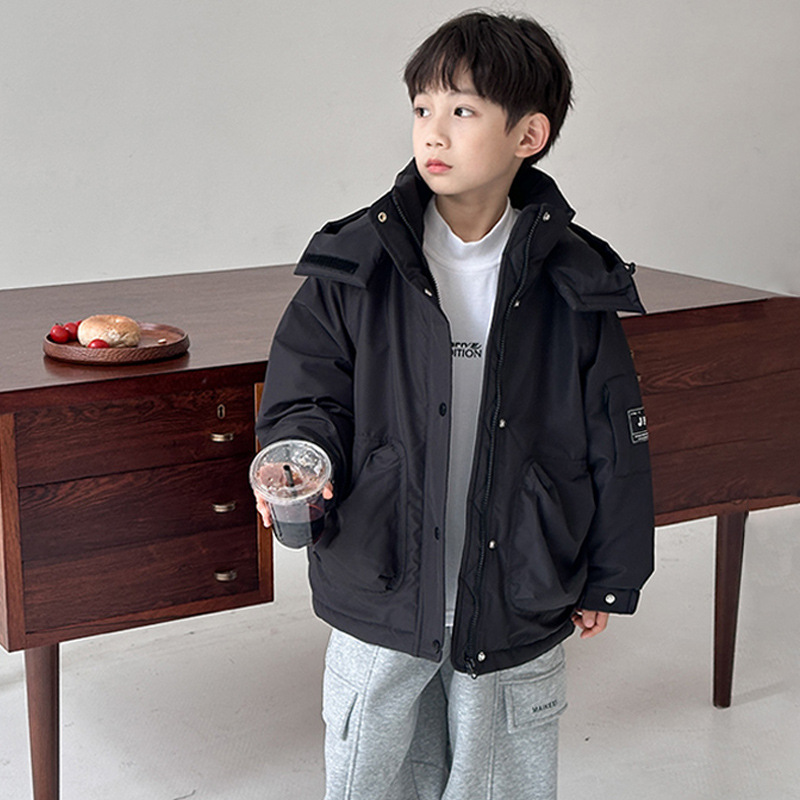 McCarthy ropa infantil chaqueta de pluma para niños invierno 2025 nuevo niño otoño invierno grueso chaqueta de invierno con capuzas cálidas