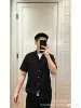 Black shirt, with short sleeve