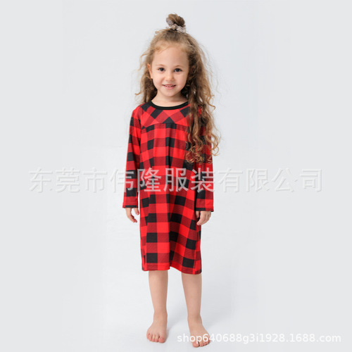 CPC certified family outfit cross-border printed set for babies and boys, family European and American Christmas parent-child pajamas