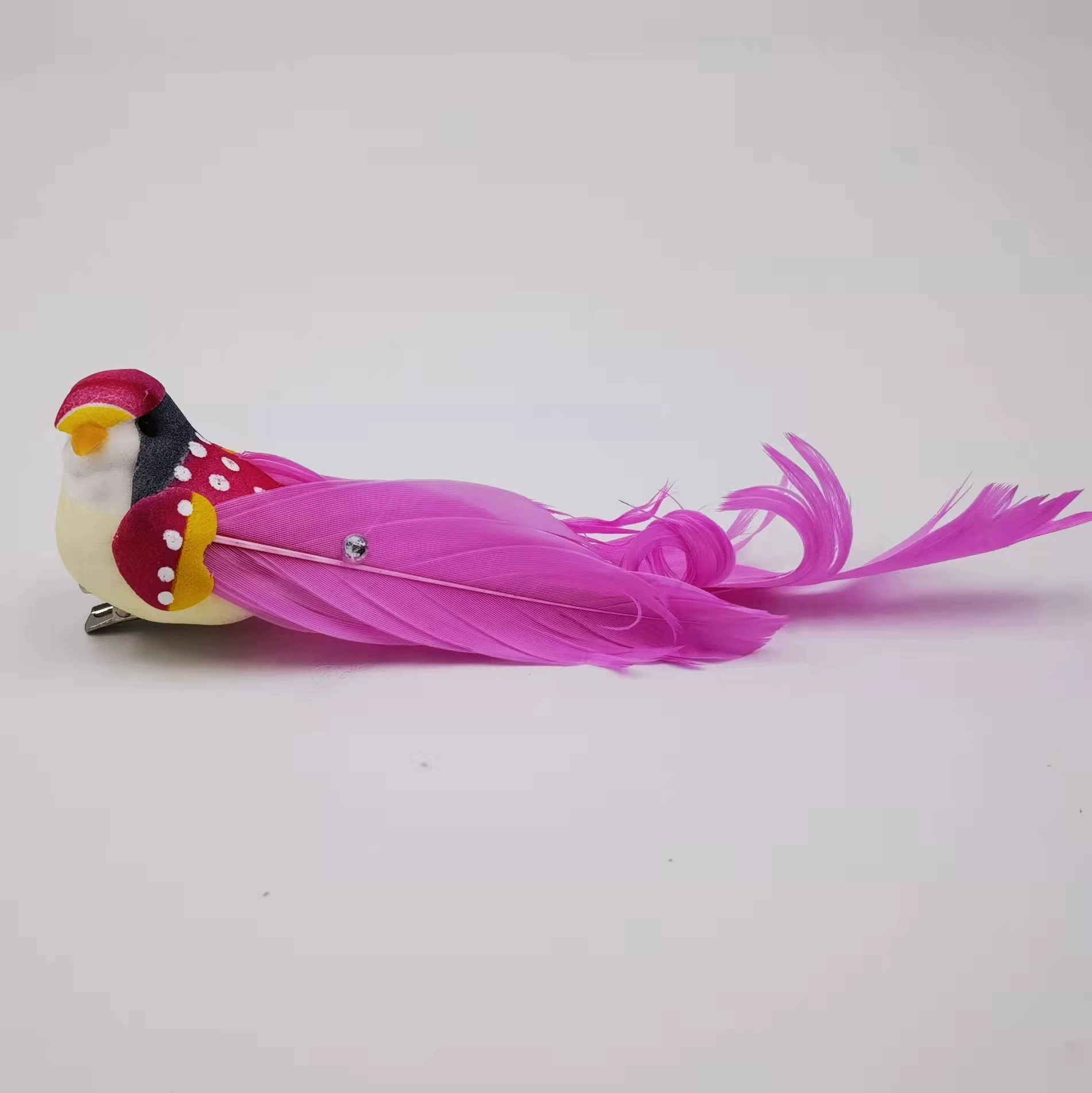 14 см бутик моделирование вьющиеся волосы наклейка с бриллиантами птица птицы/рождественское Новогоднее украшение/украшение для гостевого детского сада