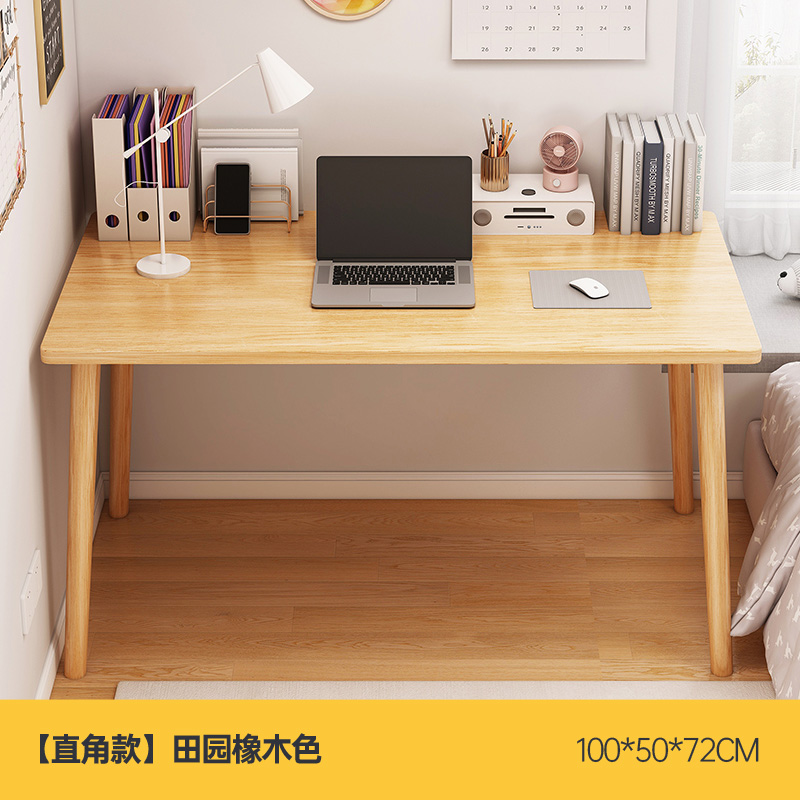 Mesa de lado de la cama de alquiler de escritorio de escritorio de estudio doméstico de escritorio de escritorio de computadora de dormitorio simple tabla de trabajo rectangular