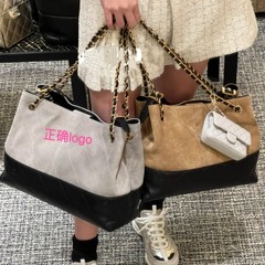 ネットセレブ同風25年小香風菱形レトロスエードレザーチェーンショルダー大容量バケットバッグ