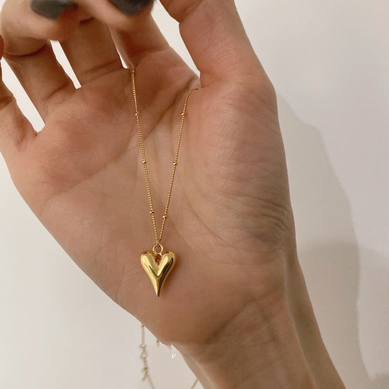 9g Weight Pendant Necklace Classification 1 Piece Quantity Holiday Occasion Titanium Steel Material Heart Shape Pattern Women'S Gender Plating Design Lady Heart Shape Titanium Steel Plating Pendant Necklace 1 Piece 2