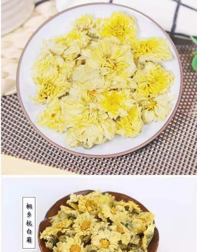 Hang Bai Ju Chrysanthemum Tea Premium Tongxiang White Chrysanthemum Loose Flowers 1000g for Daily Brewing quality and texture