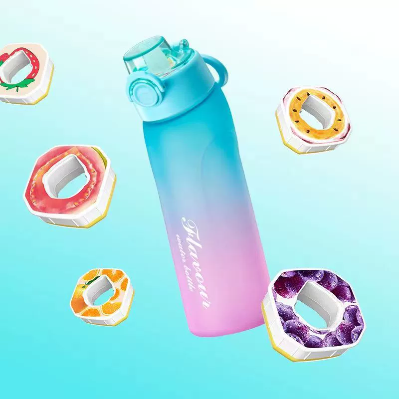 Бутылка для напитков Фрукты Aquarius 720 мл, арома-капсулы вкусов и градиентные варианты цвета
