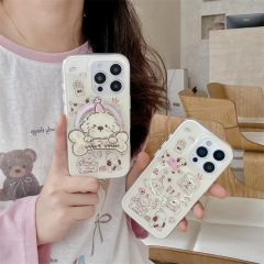 涂鸦线条骨头狗狗磁吸支架适用iPhone17苹果16ProMax/15/14手机壳