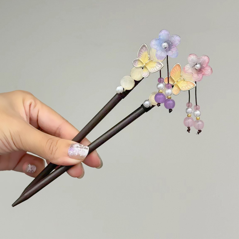 Xiangyun Yuruyi Tassel Hairpin Antique Niche Design Sense Hairpin Vintage Disc Hair Hairpin Hair Ornament Hair Accessories