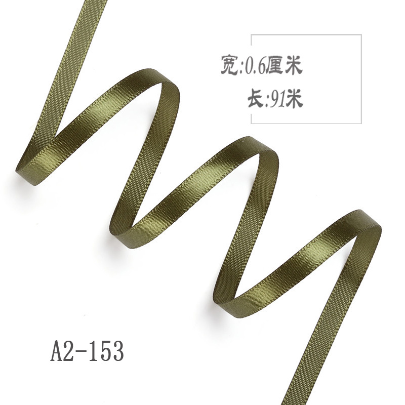 6mm poliéster con arco DIY cinta boda etiqueta marcador ropa cuerda de satén caja de regalo embalaje cinta delgada