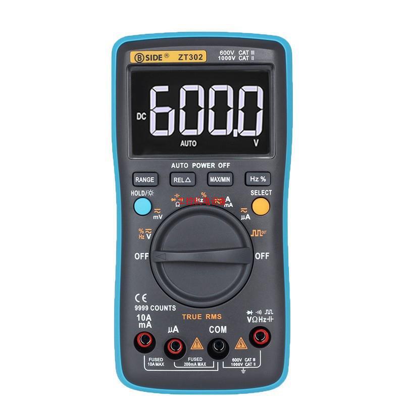BSIDE艾默ZT302数字万用表高精度电工维修家用防烧万能表方波输出