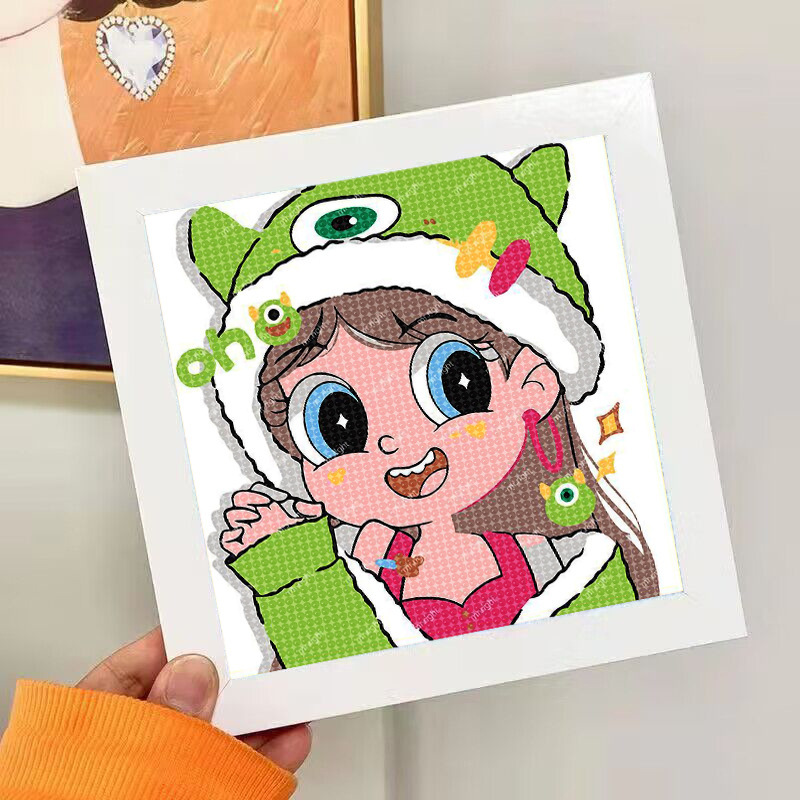 Nuevo dibujo de diamante infantil de labu diy pegatinas de diamante con marcos de fotos hechas a mano diy puzzle pegatinas de mampostería image 129