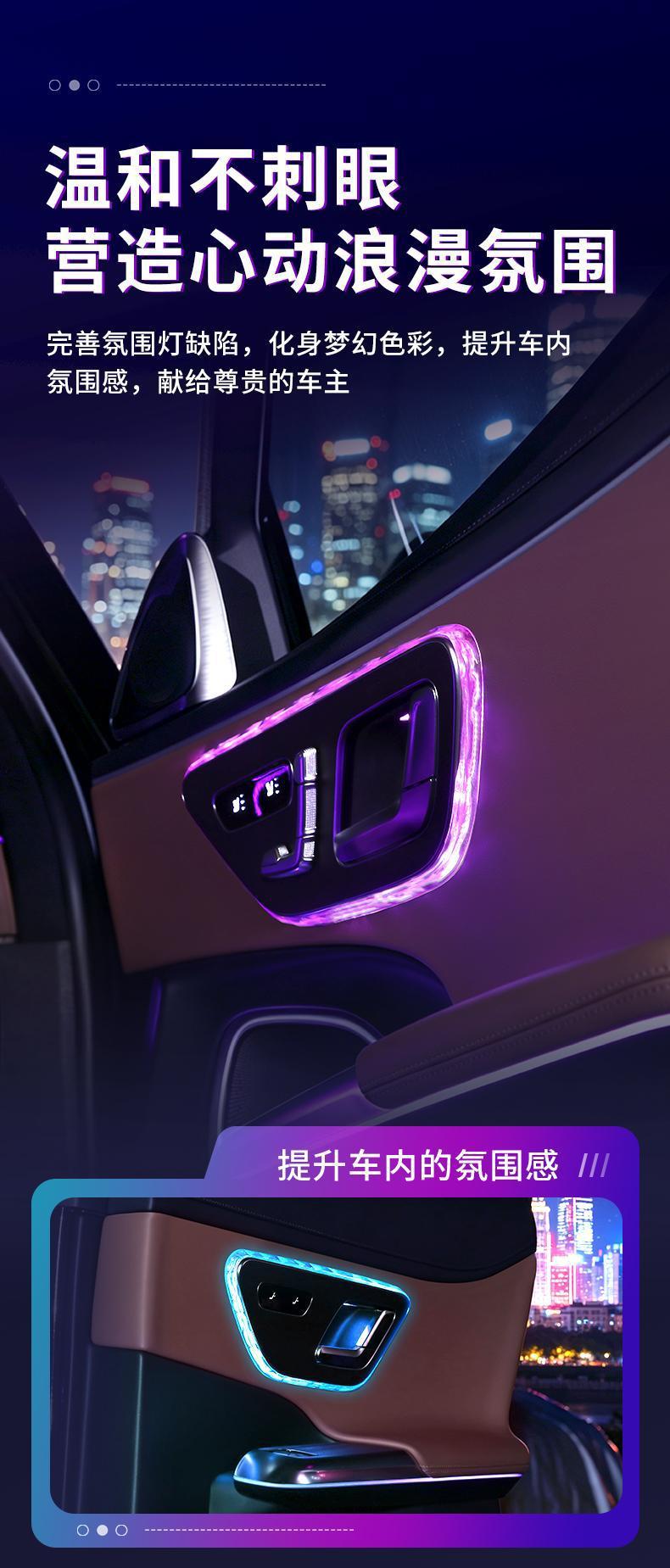 Mercedes-Benz door ambient light crystal frame E-class crystal reading light frame C260L/GLC/S-class EQS EQE AMG