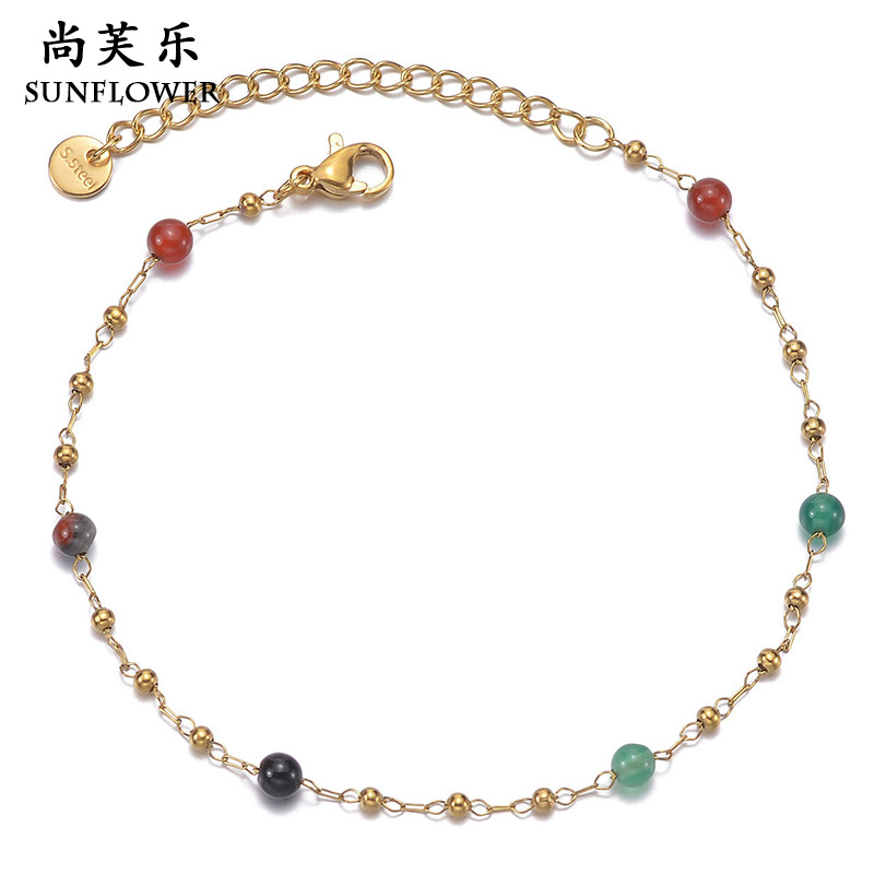 beach small ankle bracelet stainless steel