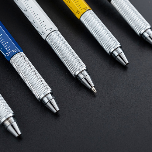 Multifunctional tool pen six-in-one level scale touch screen pen one-word cross double-headed screwdriver ballpoint pen