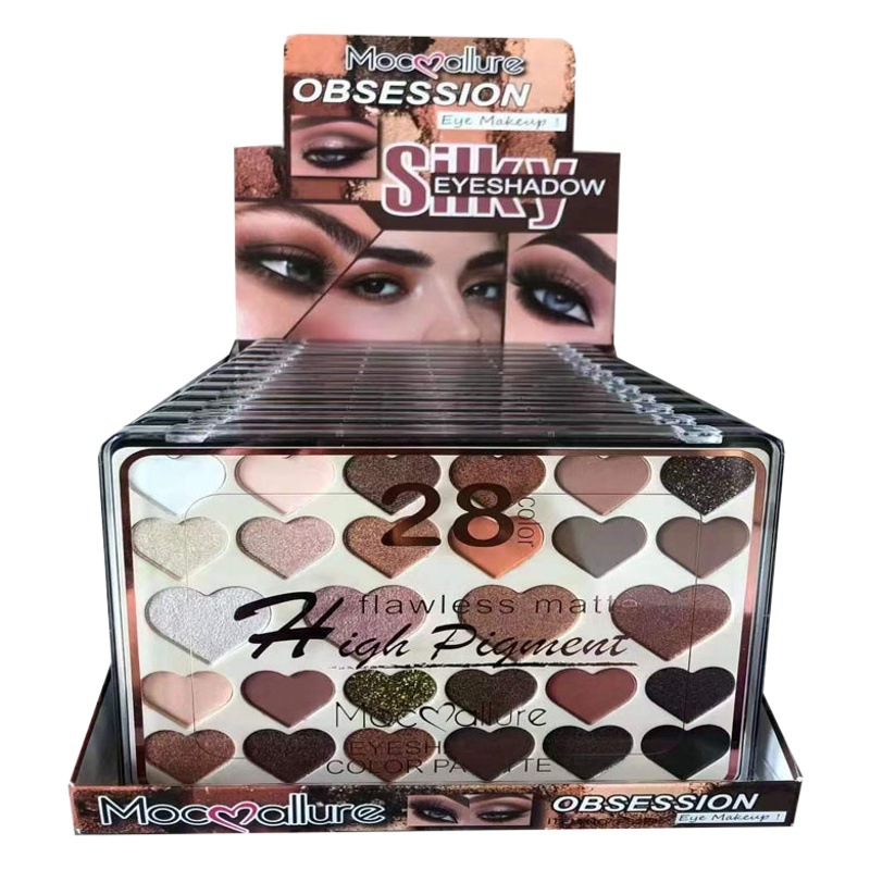 Nuevo Comercio exterior transfronterizo mate nacarado brillo polvo resaltar sombra de ojos placa multi-color maquillaje sombra de ojos placa sombra de ojos