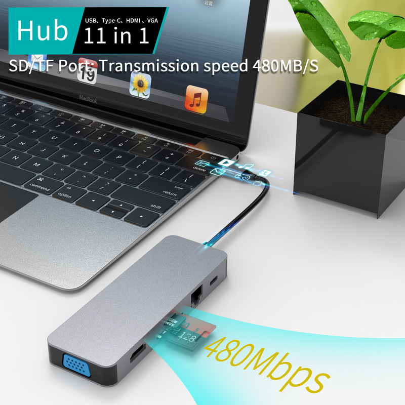 Typec docking station expansion converter adapter suitable for Huawei Apple MacBook Lenovo computer mobile phone