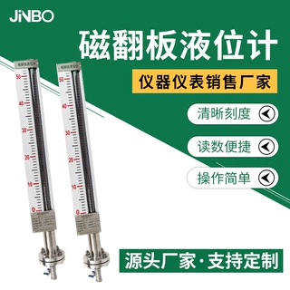 磁翻板液位计侧装顶装磁性浮子翻柱水箱防腐锅炉水位计带远传