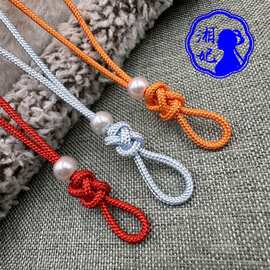 湘妃2M15B-1平安结手把手工绳编织玉器把玩绳文玩挂件绳手机挂坠