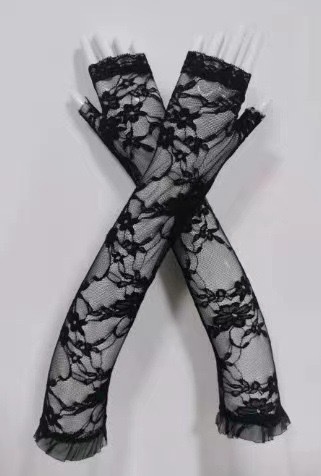 긴 레이스 장갑