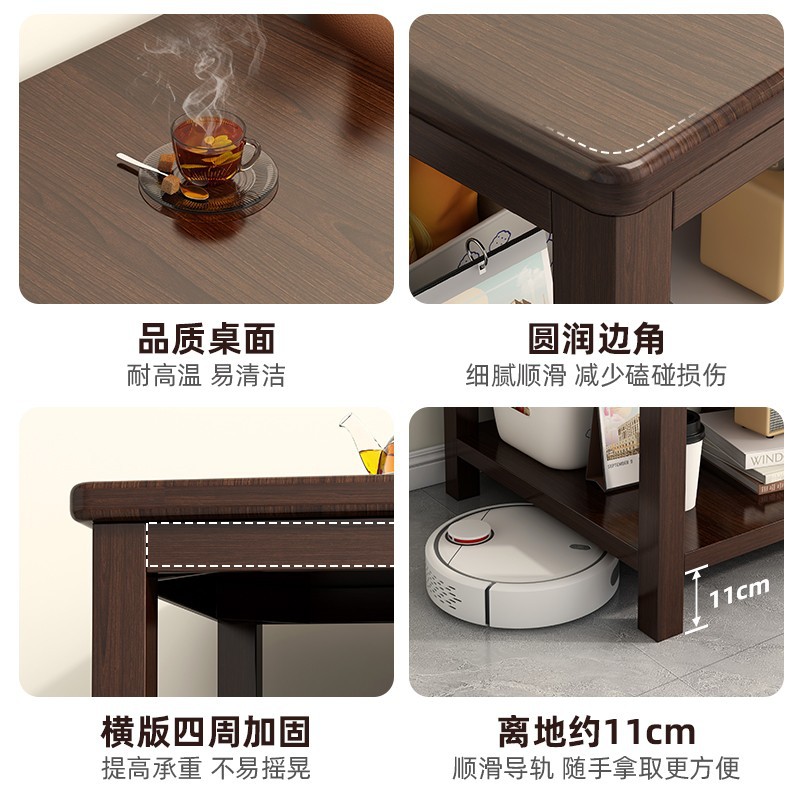 Mesa de té sala de estar minimalista sofá lado varios creativos caseros dormitorio cabecera estante balcón mesa de lado cuadrada