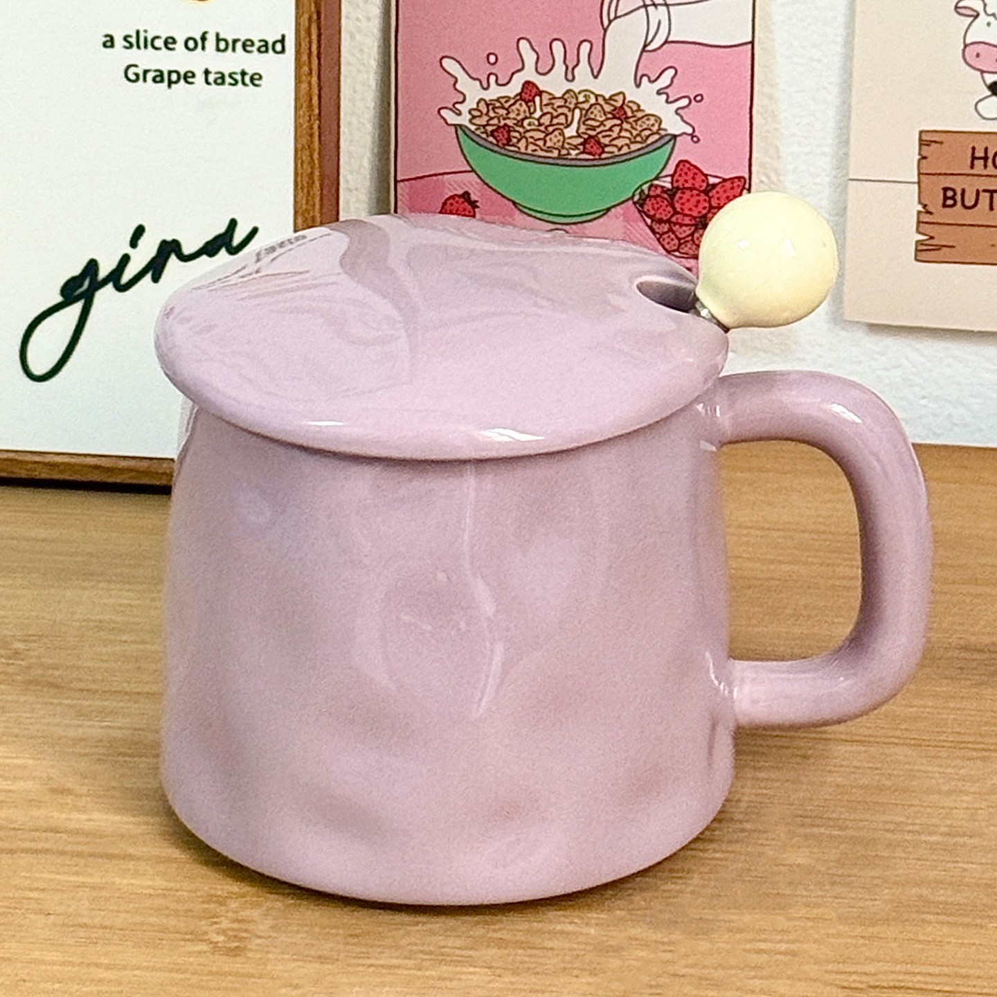 Taza de cerámica de color esmaltado regalo de cumpleaños nicho de diseño taza de alto valor facial para niñas taza de agua casera pareja