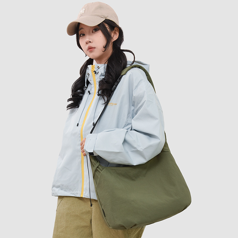 Lazy Style Fashion Women's Crescent Dumpling Crossbody Bag 2026 New Korean Version Casual Oxford Cloth Shoulder Bag - Thumbnail 3
