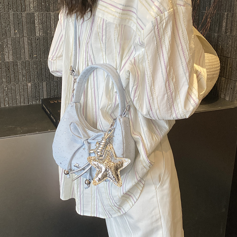 Sweet bow bolso de mujer 2026 nuevo nicho coreano bolso de textura diaria bolso de bolsas de bolsas de bolsas móviles
