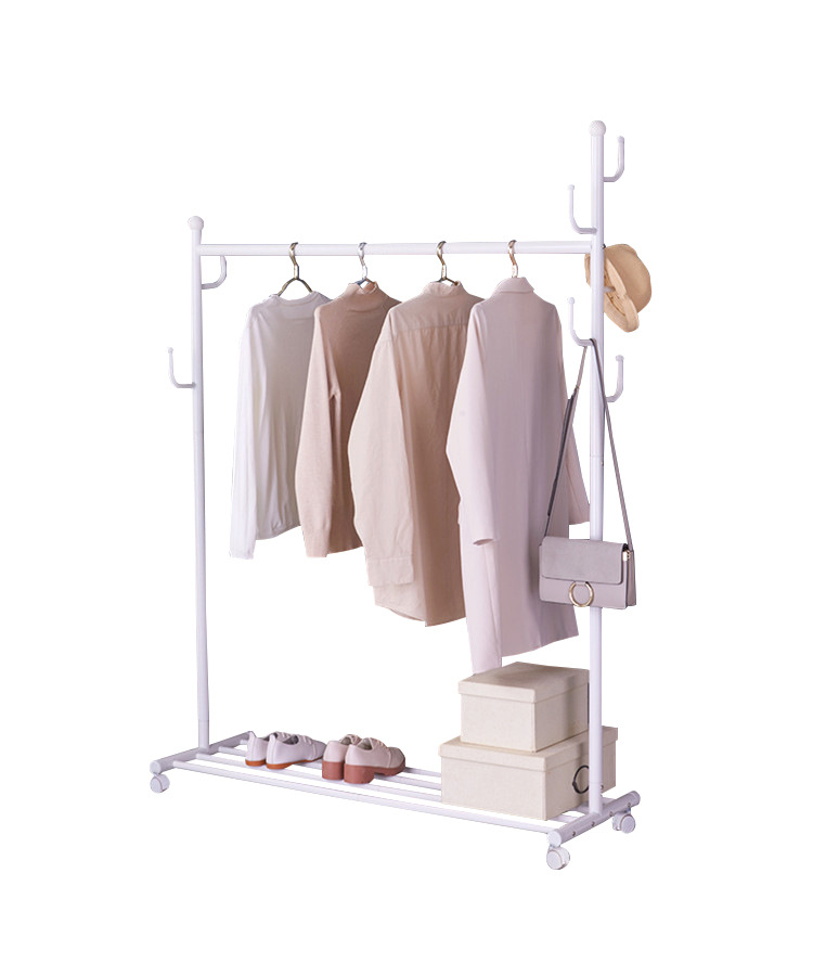 简易衣帽架创意落地挂衣架卧室移动多功能收纳架简约新款置物架