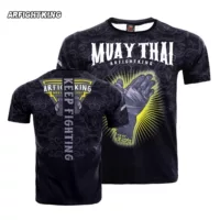 MMA Муай Тай Спортивный дышащий Футболка Боевые искусства Досуговая тренировка Быстрая Сухая Тренировка Удар UFC Бокс Короткие рукава