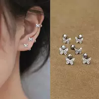 Полый бант для ушей и костей, гвоздь, Женский винтовой винт, Модный маленький свежий маленький Универсальный винтовой винт, серьги-гвоздики, серьги