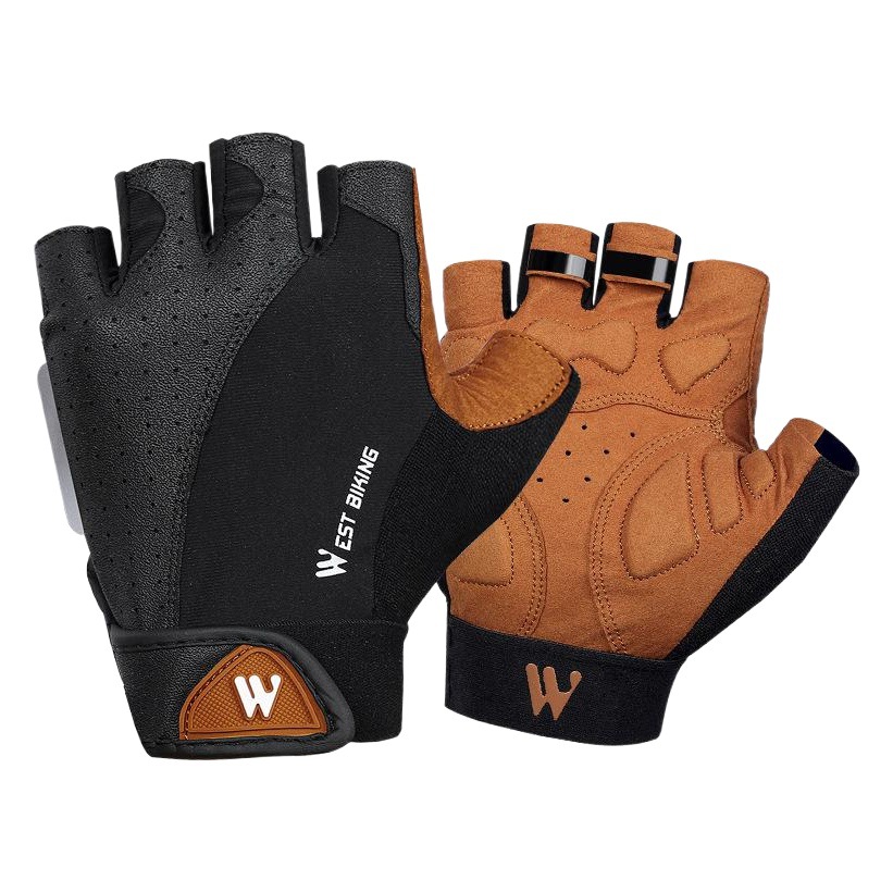 Western Rider Riding Gloves Half-Finger Bicycle Motorcycle Bicycle Short-Finger Riding Gloves Shock-Absorbing Anti-Slip Equipment