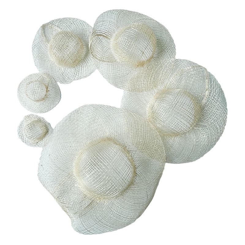 Raffia hat hemp gauze hat new supply artificial woven mini straw hat sun hat woven straw hat