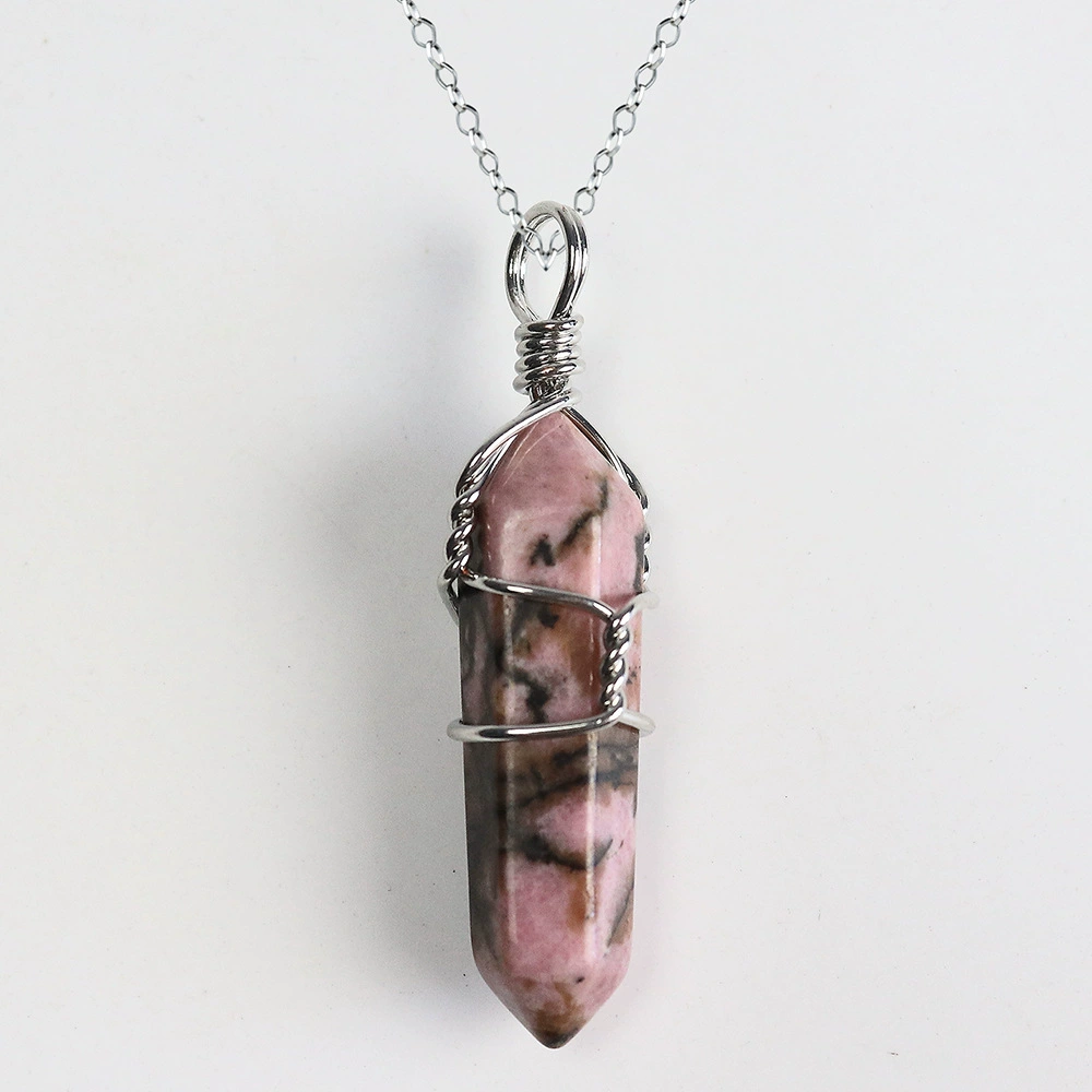 (Cross-border trading), copper hexagonal accessory, crystal pendant, necklace, ebay