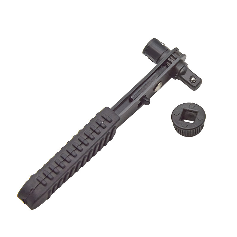 Dispositivo de flexión de ángulo recto de múltiples funciones de destornillador de trinquete delantero e inverso Cruz llave de traje de destornillador corto