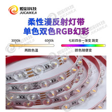 漫反射高亮透镜灯带自粘广告牌灯箱招牌室内24V无影软灯条led灯带