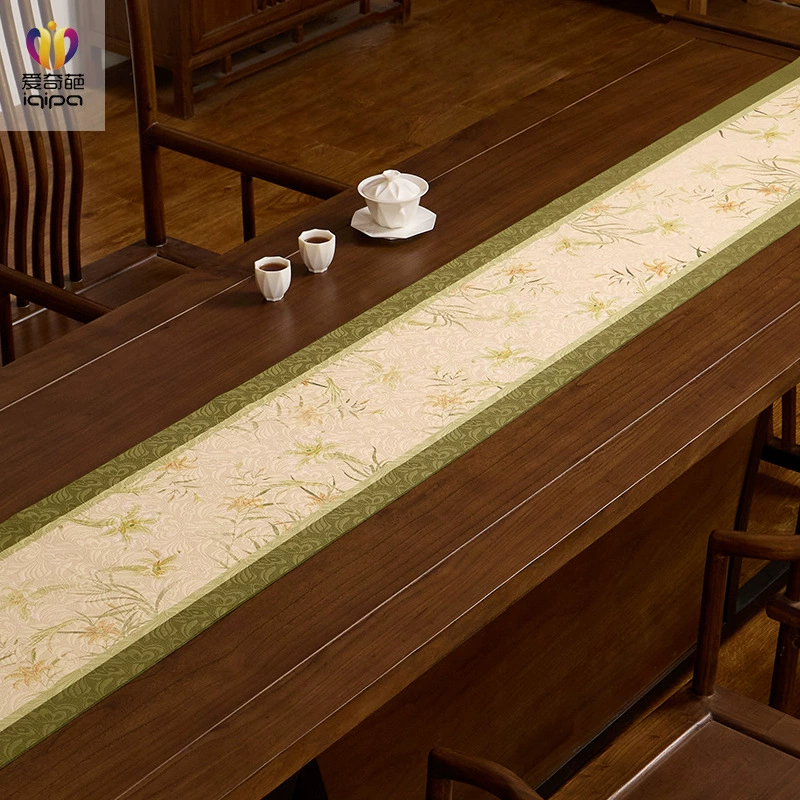 Aiqi оригинальная ветреная лилия высокого класса чайный коврик с чайным ковриком водонепроницаемый чайный столик с чайным столиком длинная скатерть