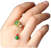 Ring sandalwood, retro accessory, simple and elegant design